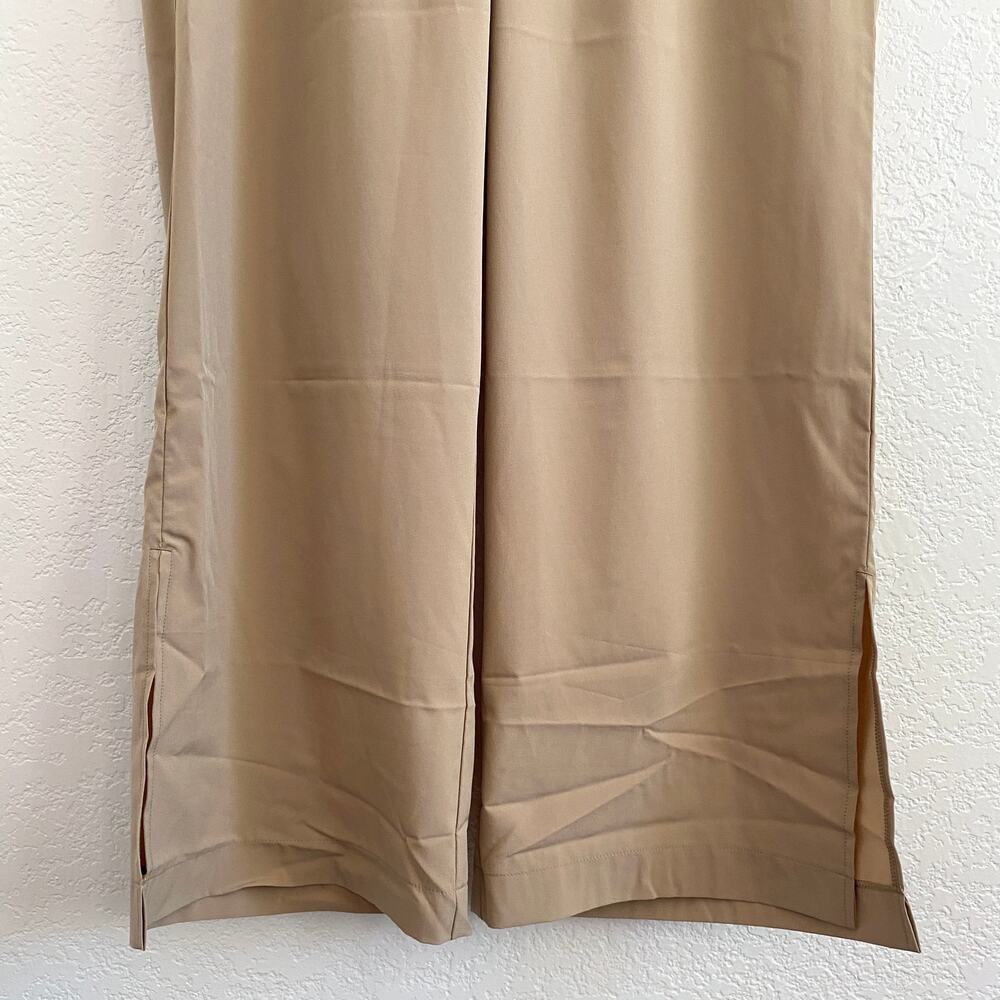 GapFit Runaround Pants Pecan Tan Relaxed Wide Leg Pull-On Split Ankle Womens Lrg - Picture 6 of 10